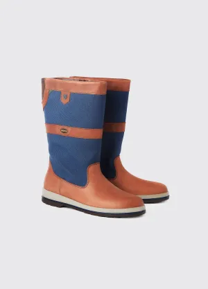Shamrock Ladies' Sailing Boot - Navy/Brown