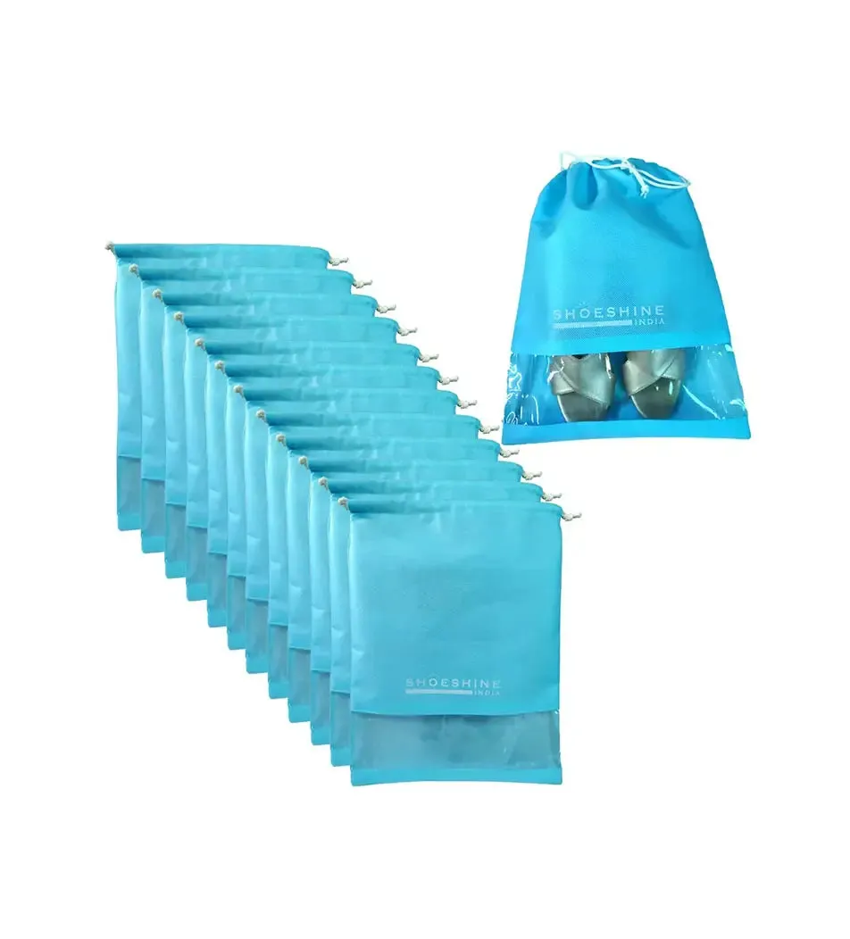 SHOESHINE Shoe Bags (Pack of 24) Travel Shoe Pouch - Pink