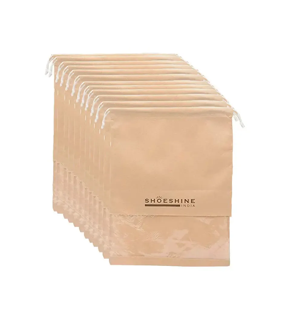 SHOESHINE Shoe Bags (Pack of 24) Travel Shoe Pouch - Pink