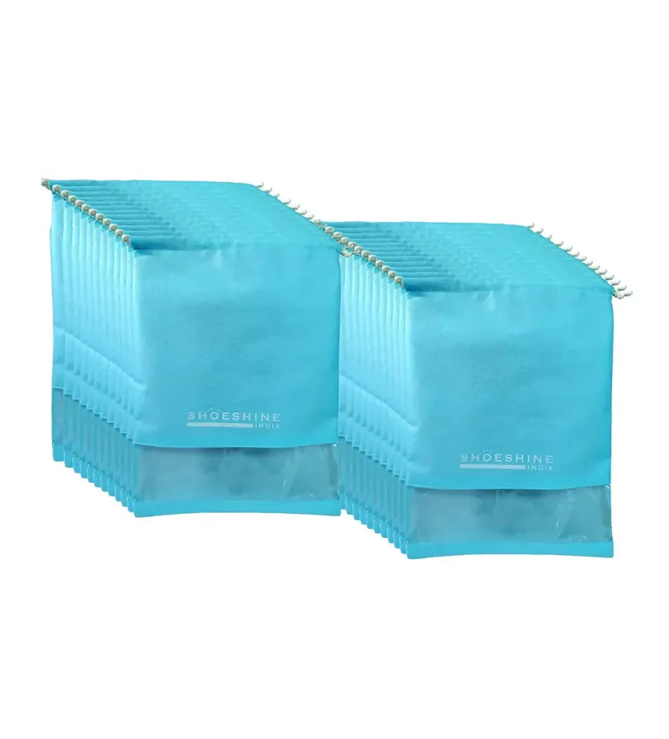 SHOESHINE Shoe Bags (Pack of 24) Travel Shoe Pouch - Pink