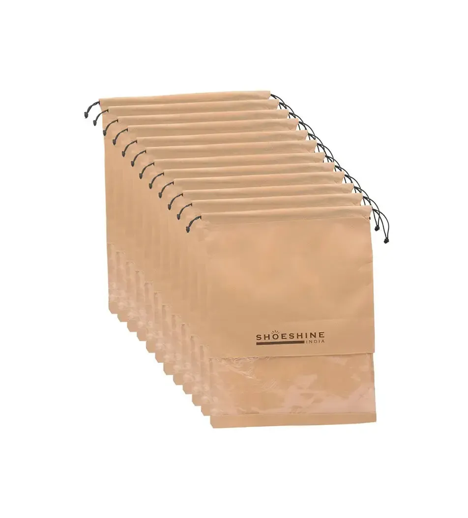 SHOESHINE Shoe Bags (Pack of 24) Travel Shoe Pouch - Pink