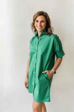 Short Ruffle Dress Green