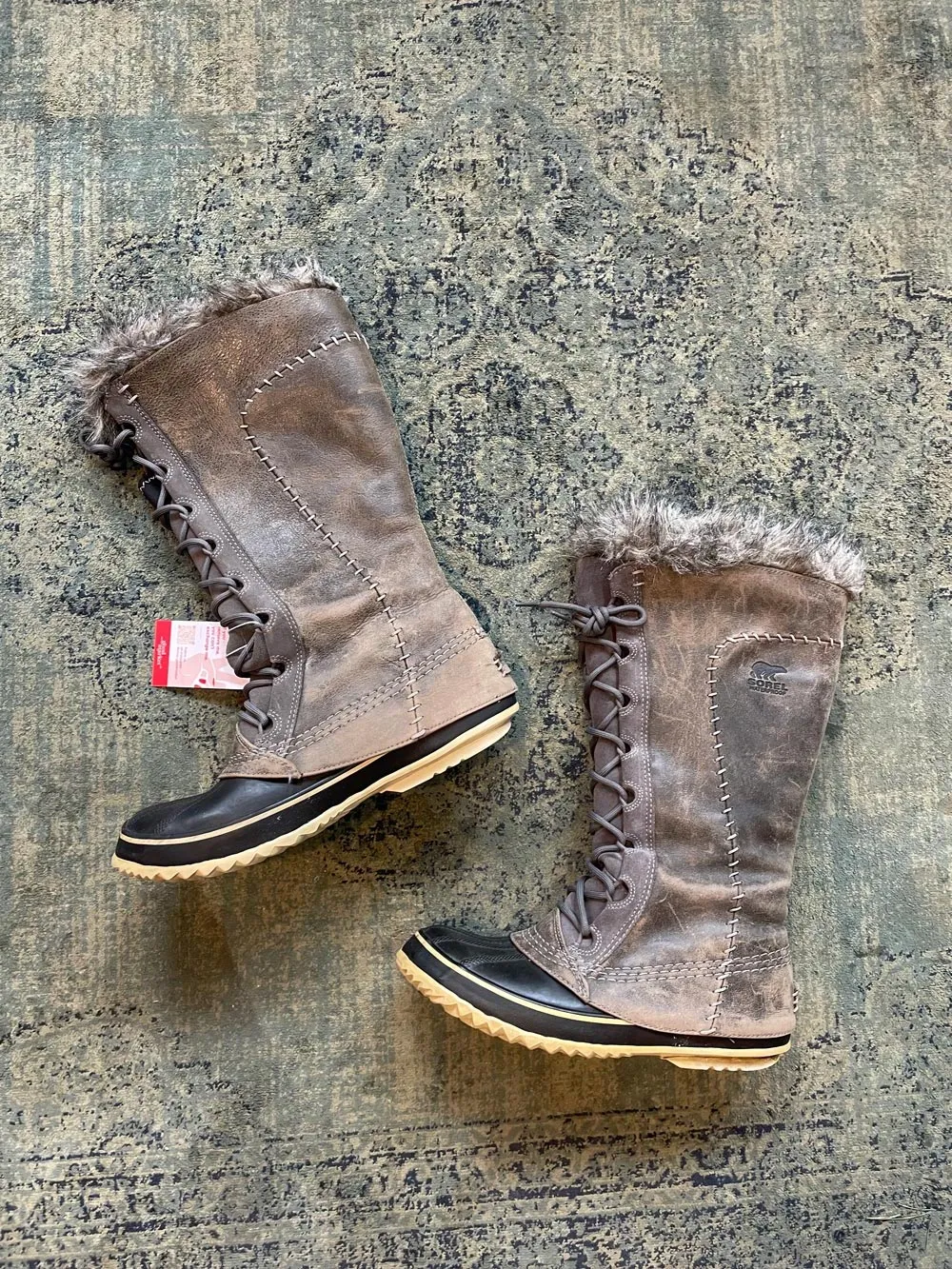 sorel cate the great leather waterproof snow boots
