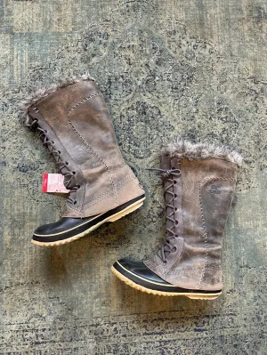 sorel cate the great leather waterproof snow boots