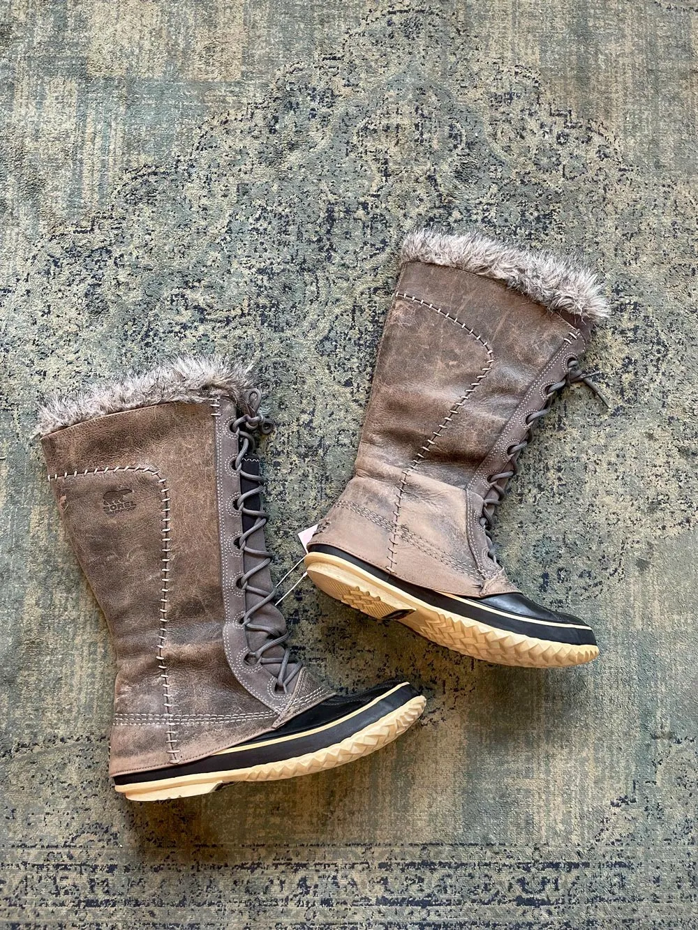 sorel cate the great leather waterproof snow boots