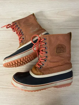sorel premium leather trim waterproof boots