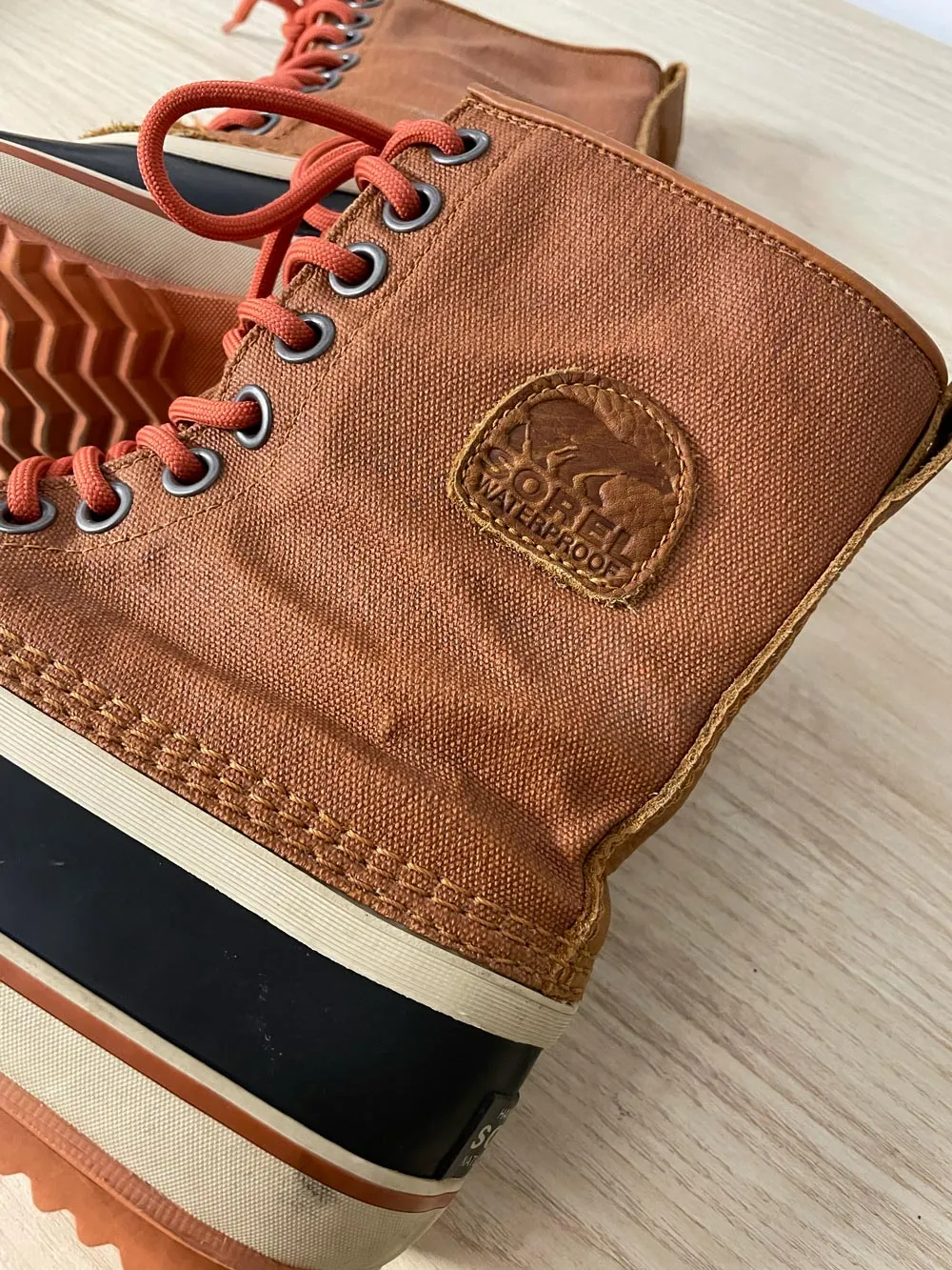 sorel premium leather trim waterproof boots