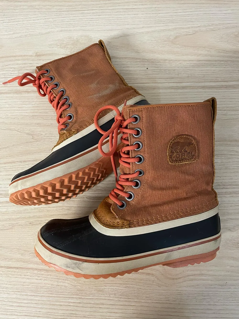sorel premium leather trim waterproof boots