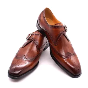 Summer  Business Leather  Broch Carved Cowhide Men's Shoes