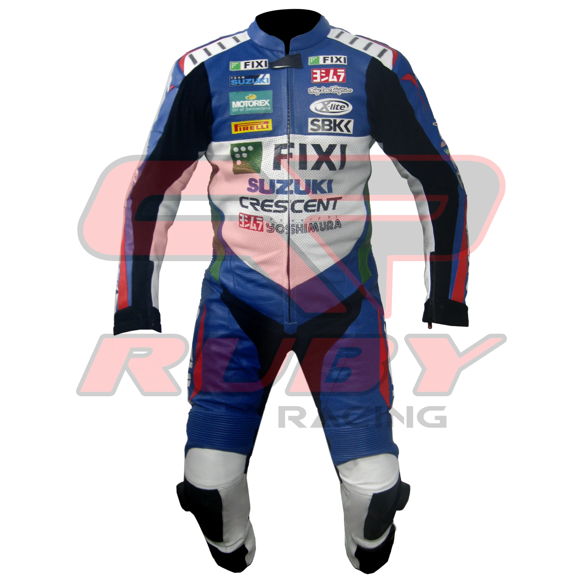 Suzuki FIXI Men Motorbike Racing Leather Suit