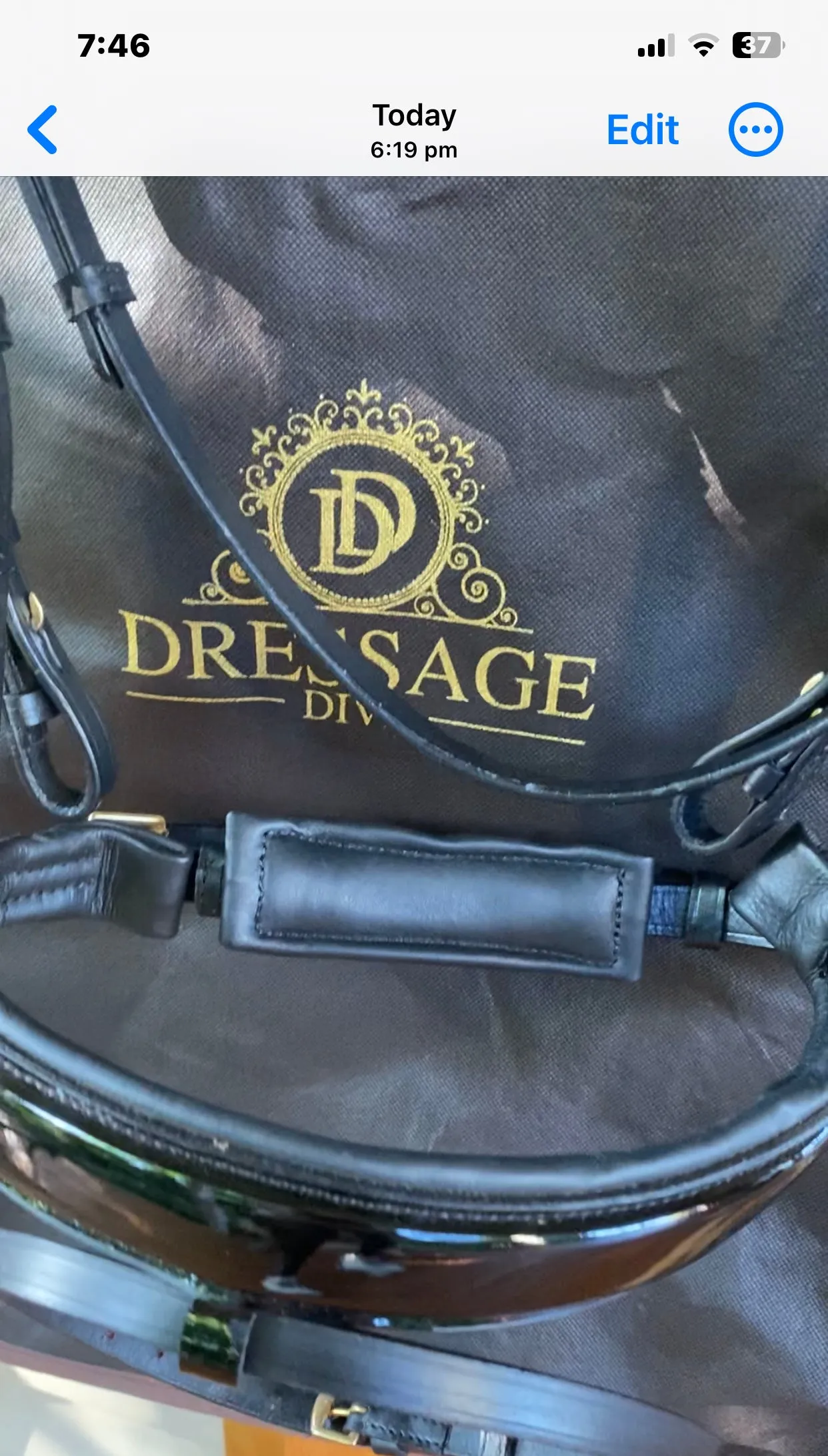 The Alexandra | Premium Snaffle Dressage Bridle w Brass or Silver clincher brow band