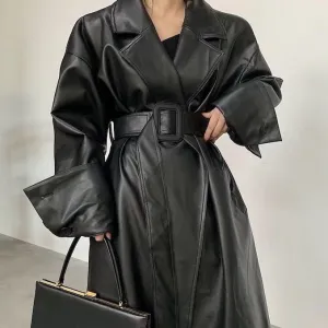 Valeria Oversized Leather Jacket