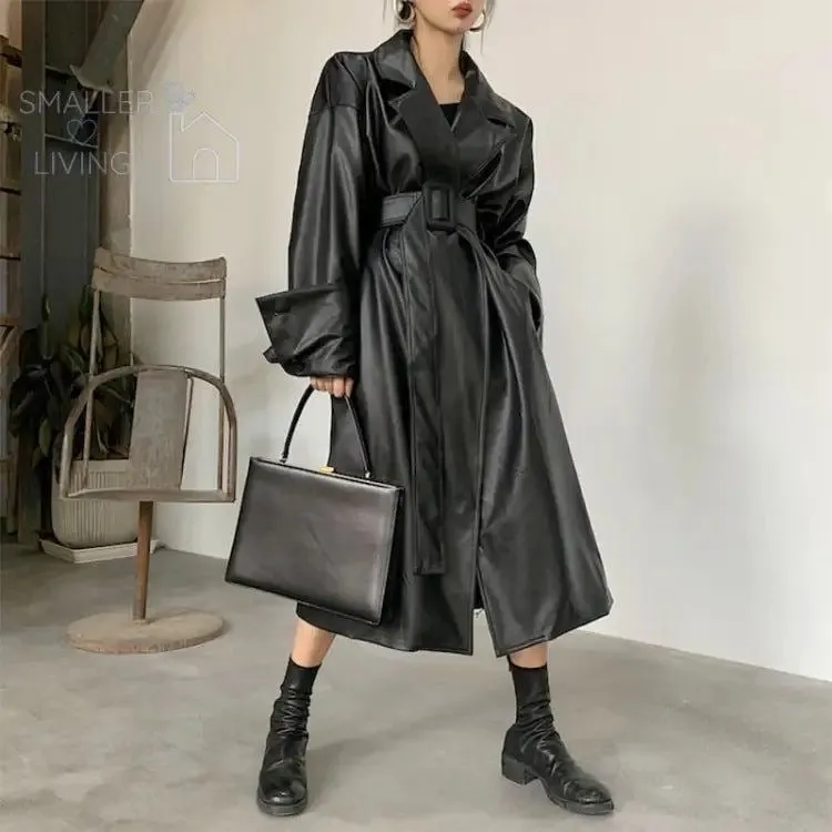 Valeria Oversized Leather Jacket