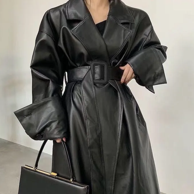 Valeria Oversized Leather Jacket