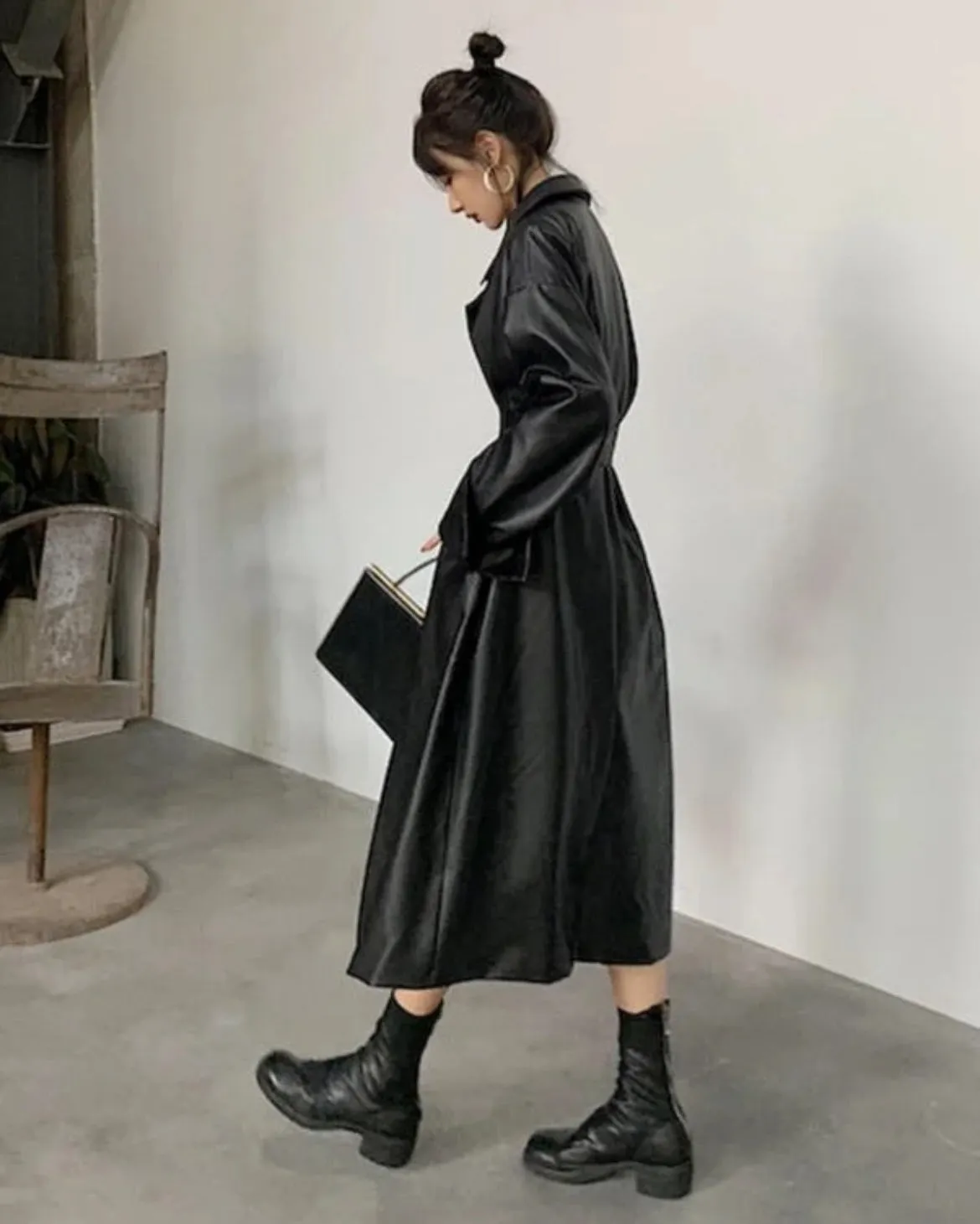 Valeria Oversized Leather Jacket
