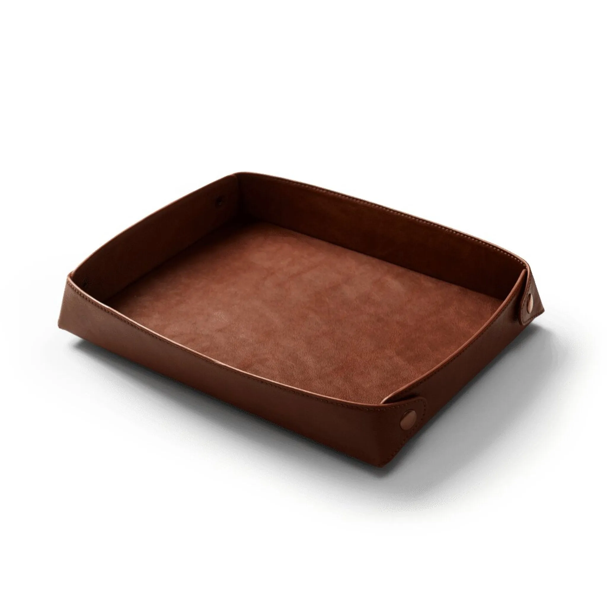 Valet Leather Tray, Vegan, Tan