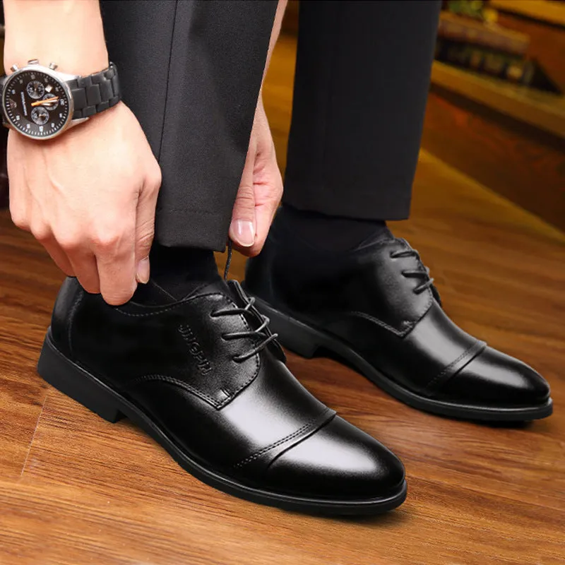 Versatile men's shoes for both business dress and casual occasions.