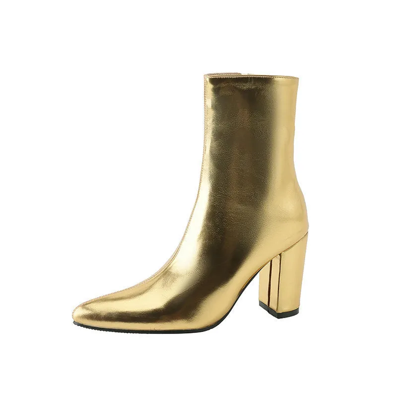 Women's High Heel Middle Boots