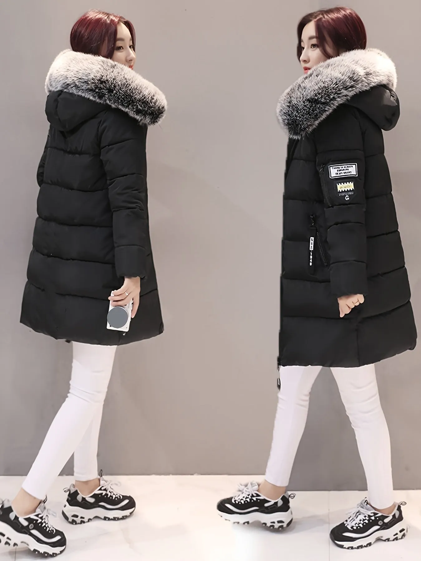 Women's Winter Hooded Coat Waterproof Warm Long Puffer Jacket Parka