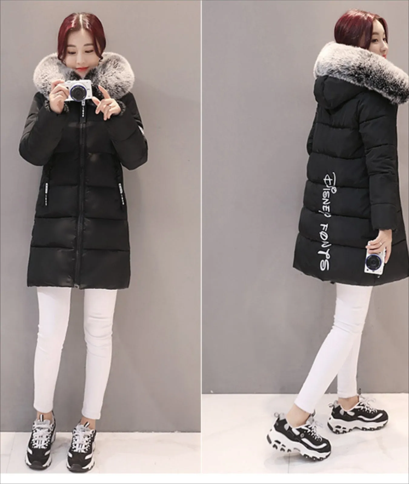 Women's Winter Hooded Coat Waterproof Warm Long Puffer Jacket Parka