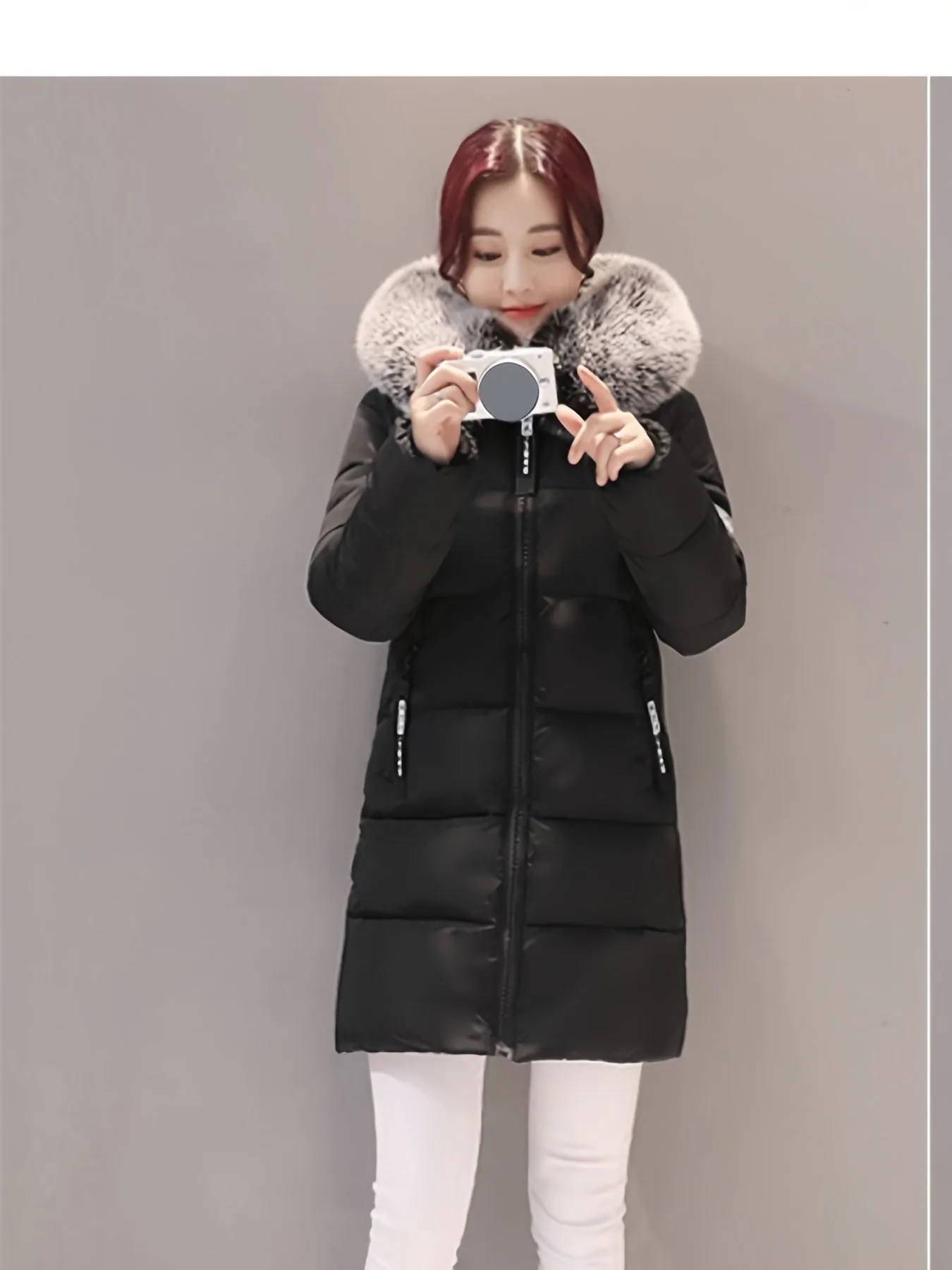 Women's Winter Hooded Coat Waterproof Warm Long Puffer Jacket Parka