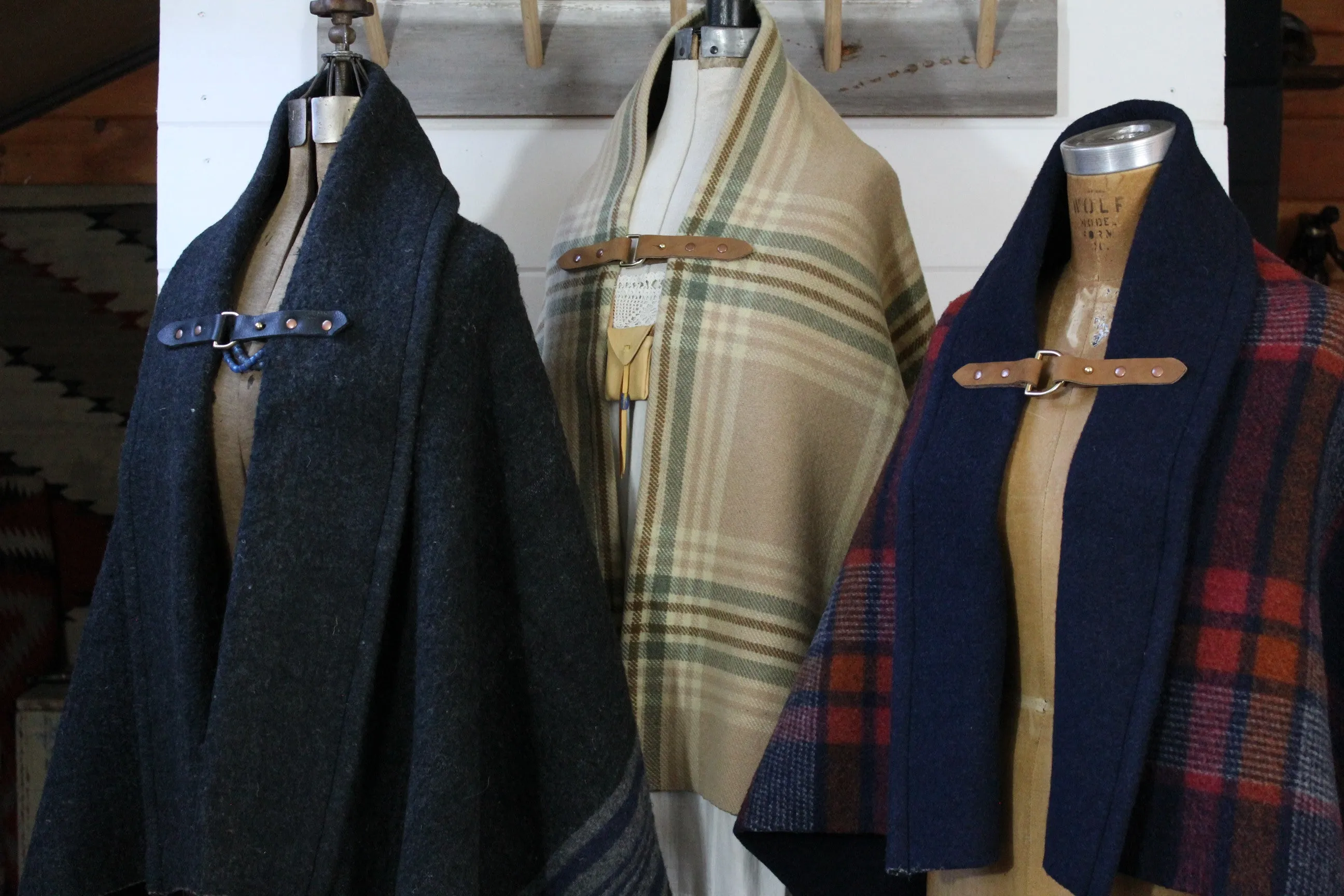 Wool Blanket Poncho