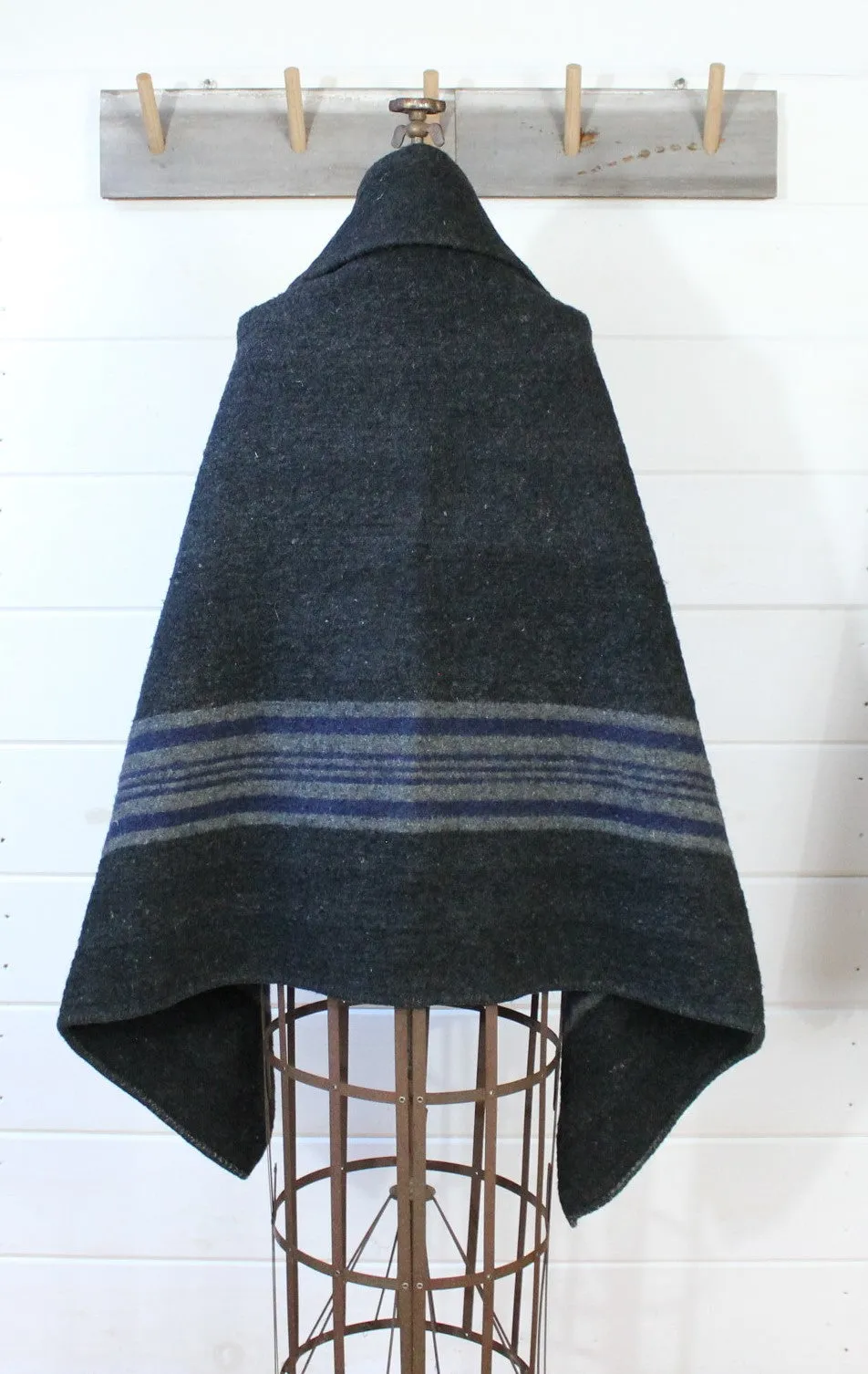 Wool Blanket Poncho