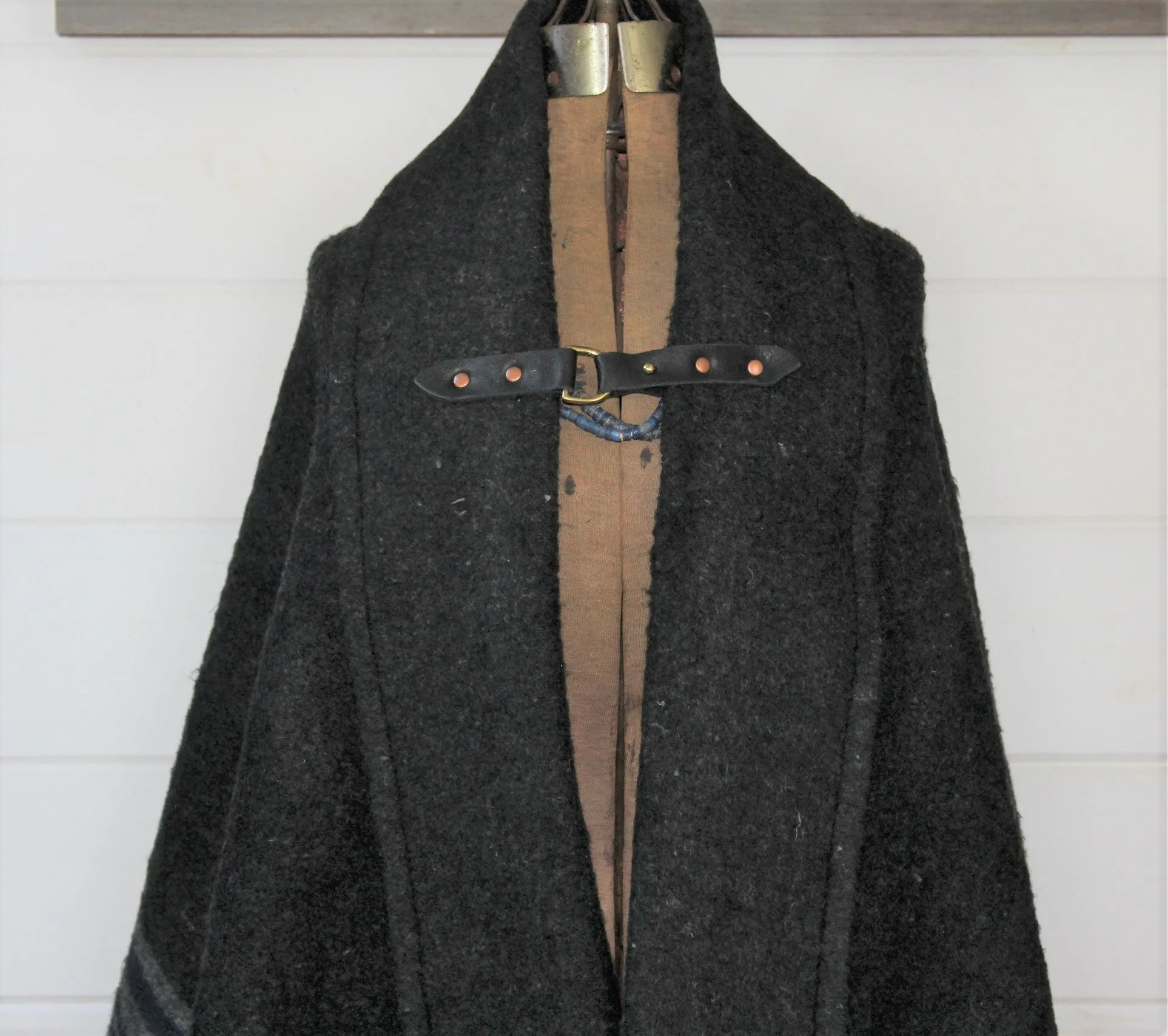 Wool Blanket Poncho