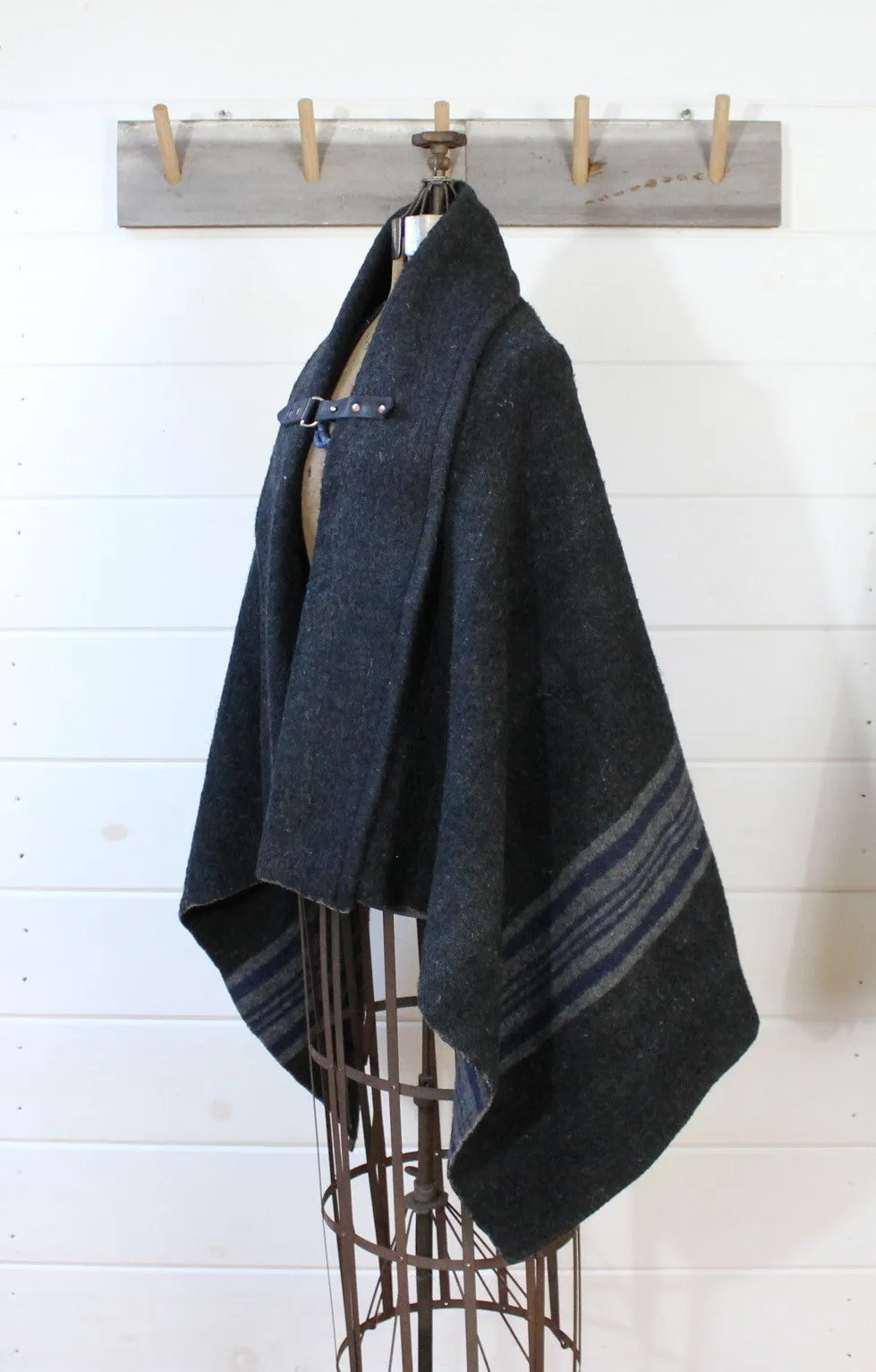 Wool Blanket Poncho