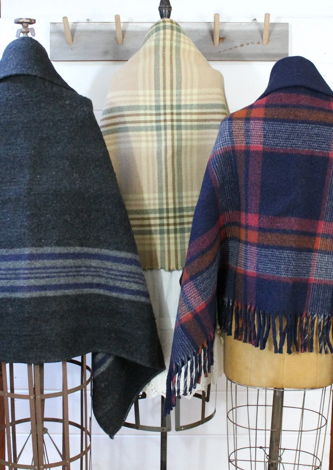 Wool Blanket Poncho