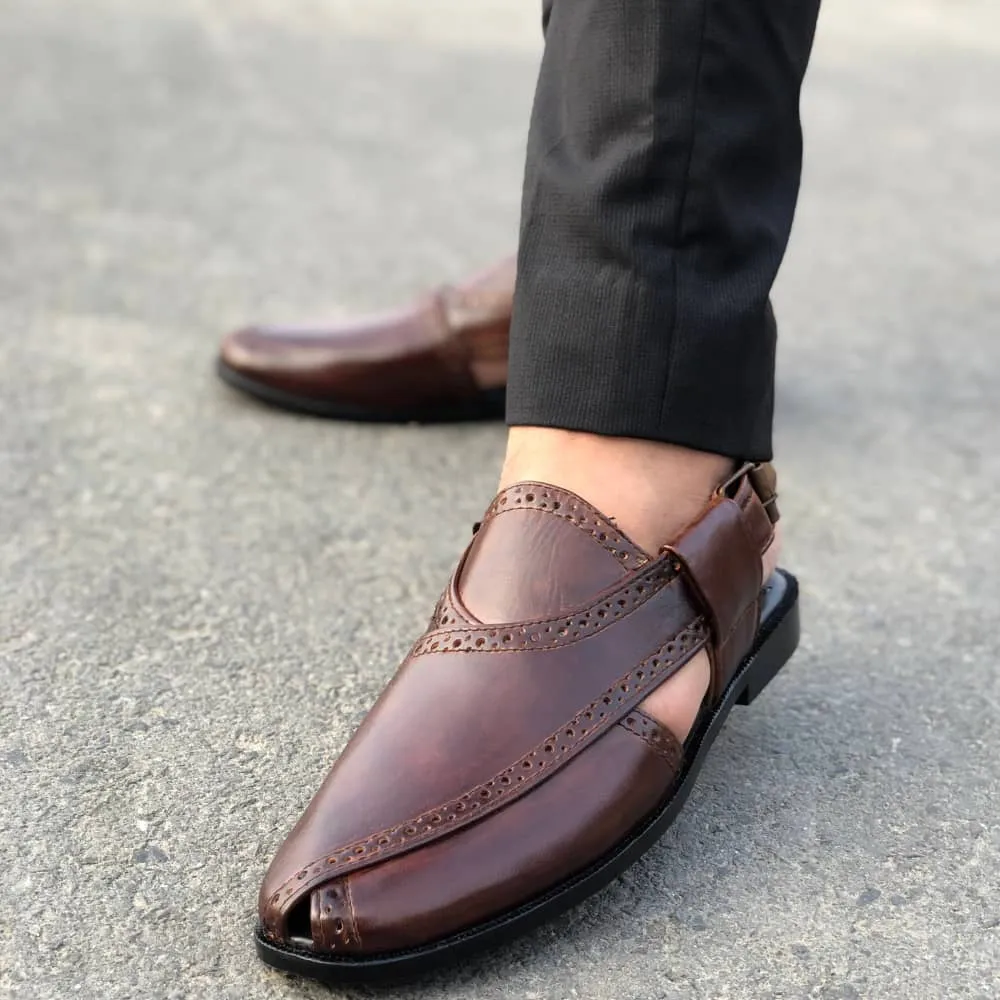 WS Pure leather Handmade Broque Sandal S-00308