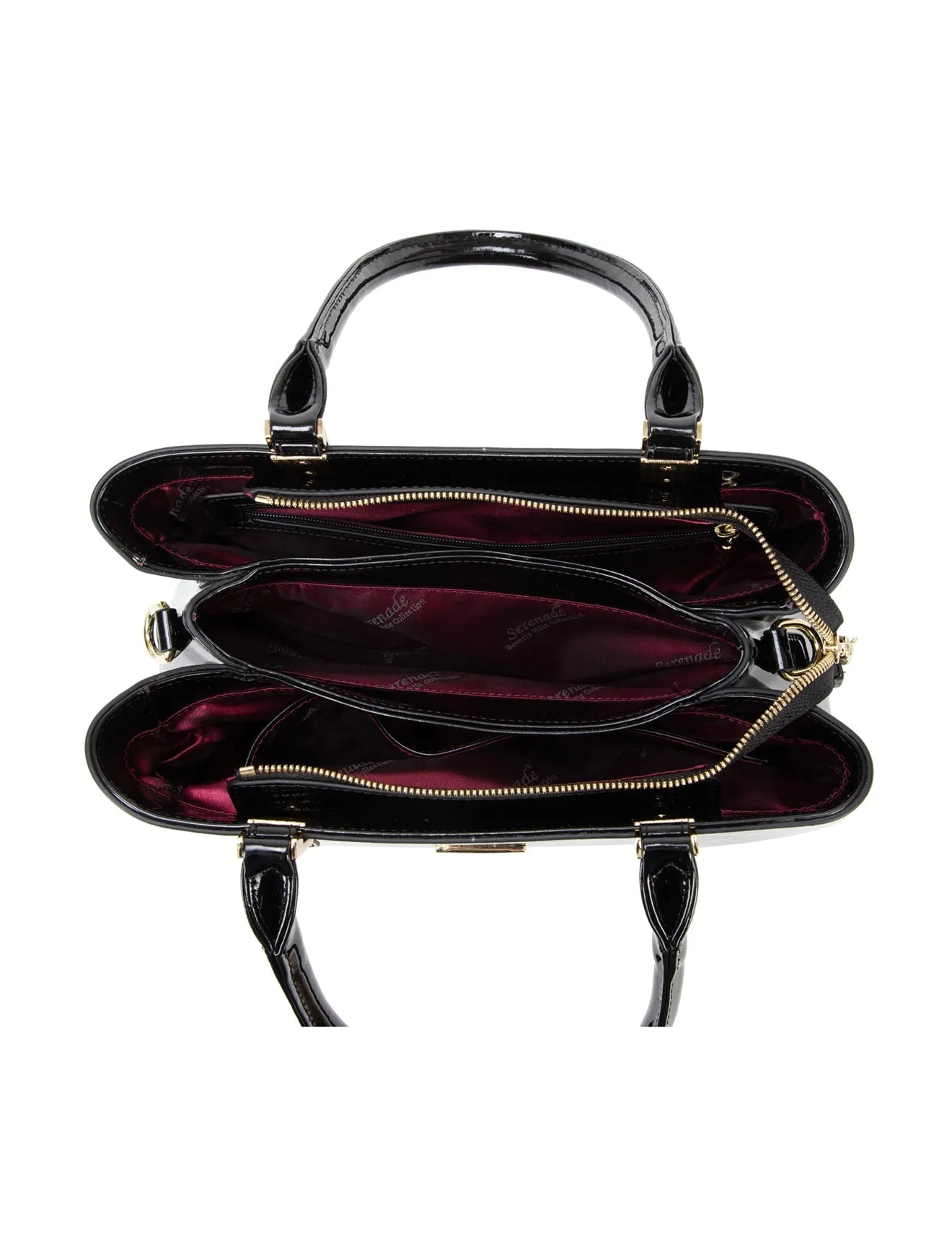 YASMIN TRIPLE COMPARTMENT LEATHER BAG- SN68-0378-SALE