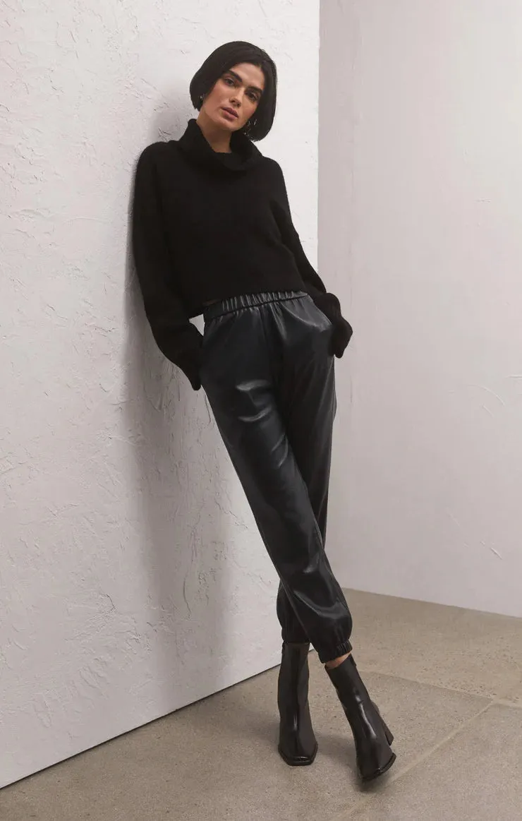 Z Supply Lenora Faux Leather Jogger